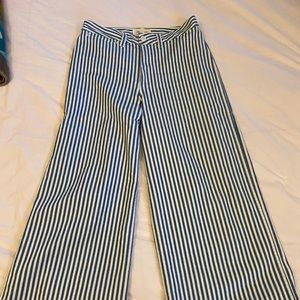 Madewell cropped stripe denim